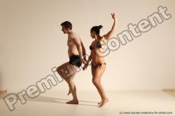 Underwear Woman - Man White Average Short Brown Dancing Dynamic poses Academic